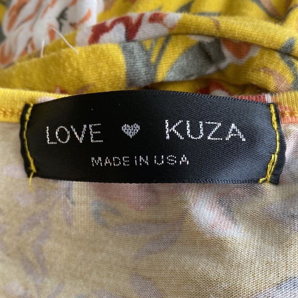 Love Kuza - Yellow & Floral Tiered Maxi Dress - Picture 6 of 7